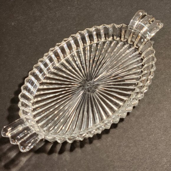 Elegant Depression Glass Heisey Ridgeleigh Creamer, Sugar, and Tray - Picture 3 of 13